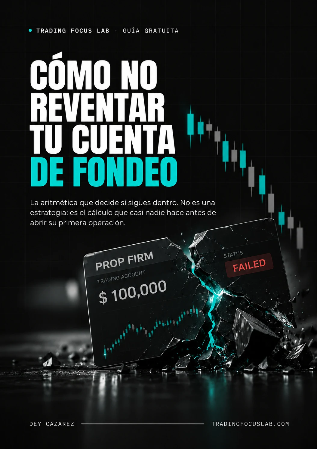 Portada de la guía: Cómo no reventar tu cuenta de fondeo